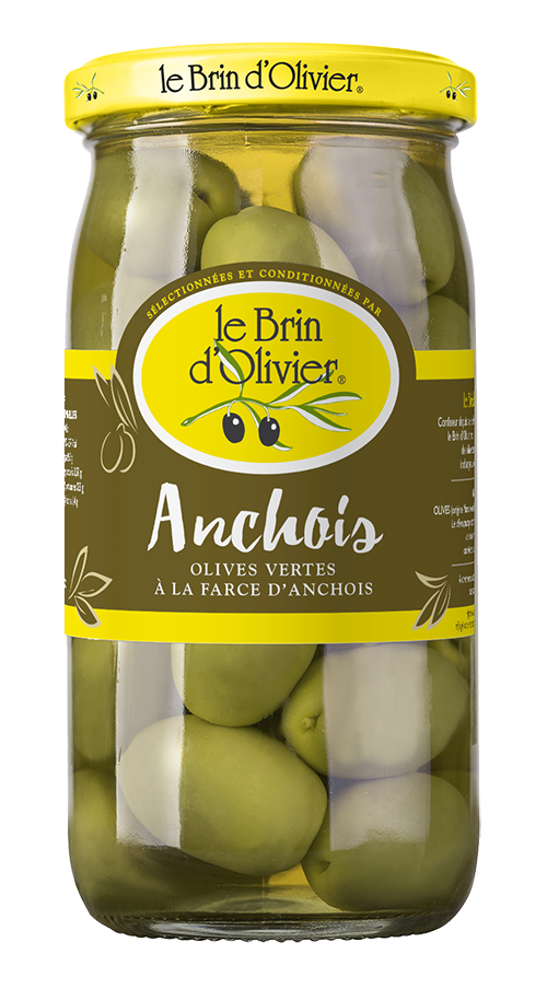 Olives vertes à la farce d’anchois