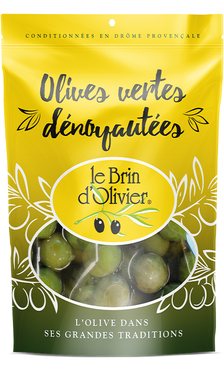 Olives vertes dénoyautées - Le Brin d'Olivier Olives vertes dénoyautées - Le Brin d'Olivier